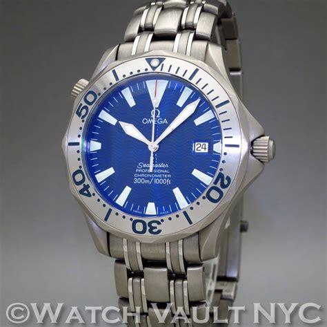 omega seamaster professional electric blue titanium|titanium chronograph watch.